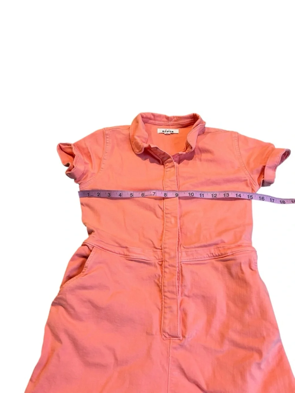 MINI BODEN peach romper